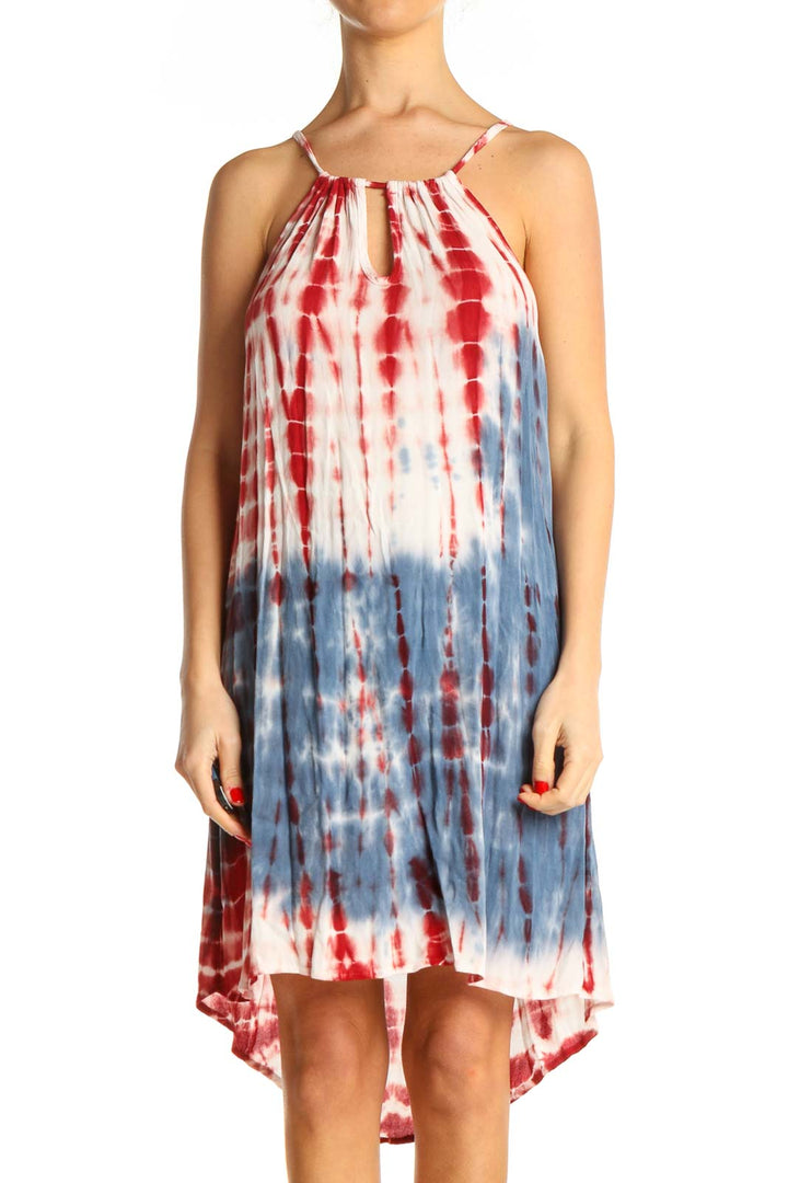 Blue Tie And Dye Holiday Dress