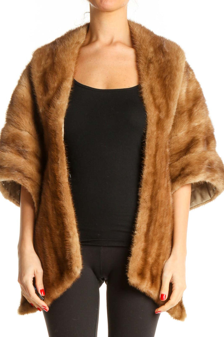 Brown Fur Shrug