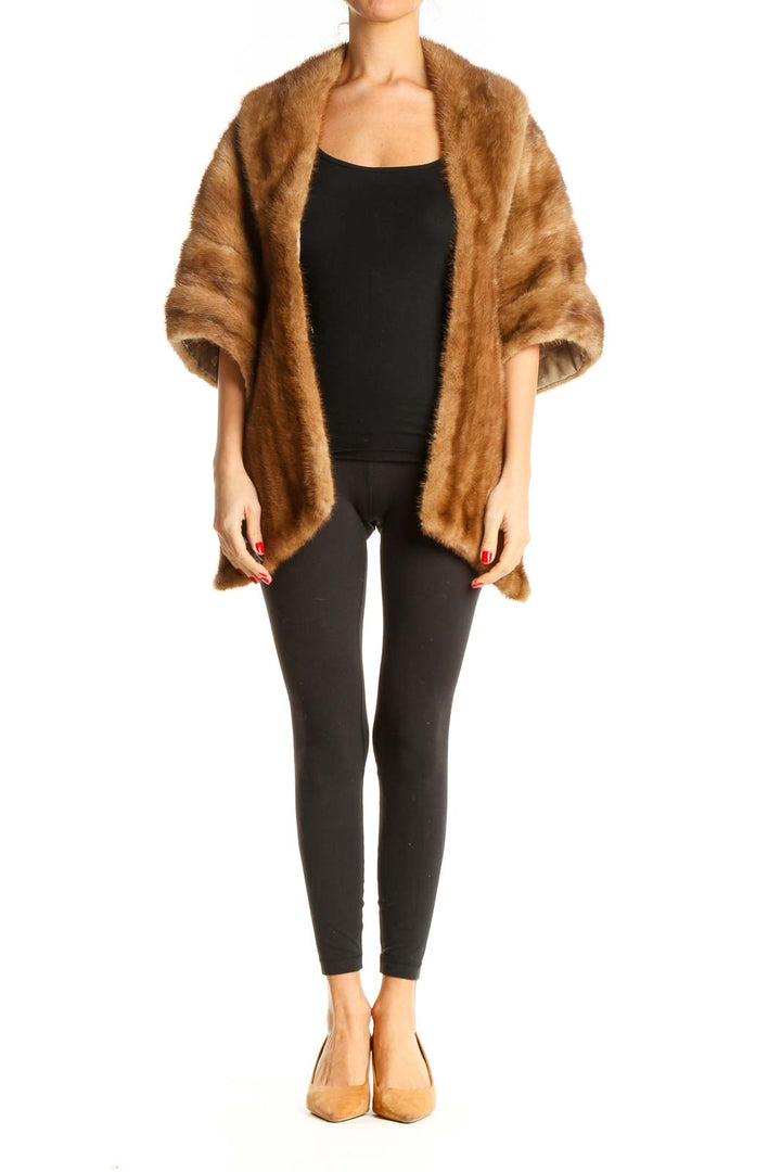 Brown Fur Shrug