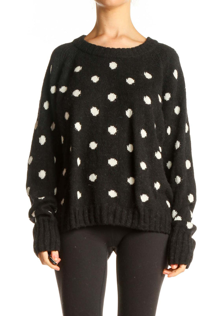 Black Polka Dot All Day Wear Sweater