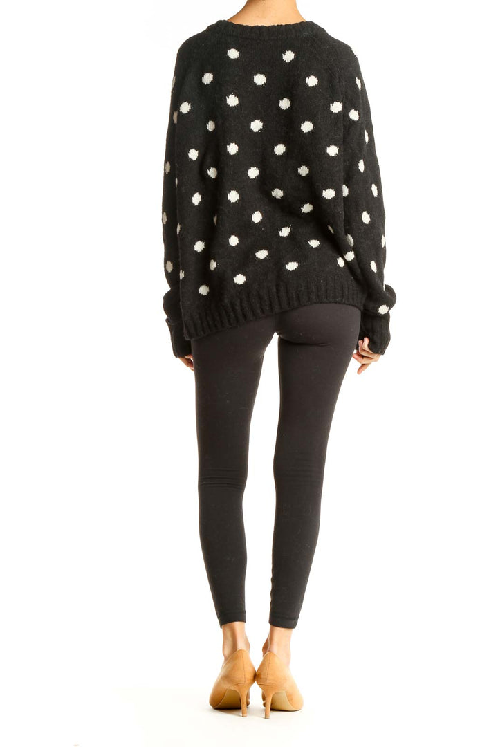 Black Polka Dot All Day Wear Sweater