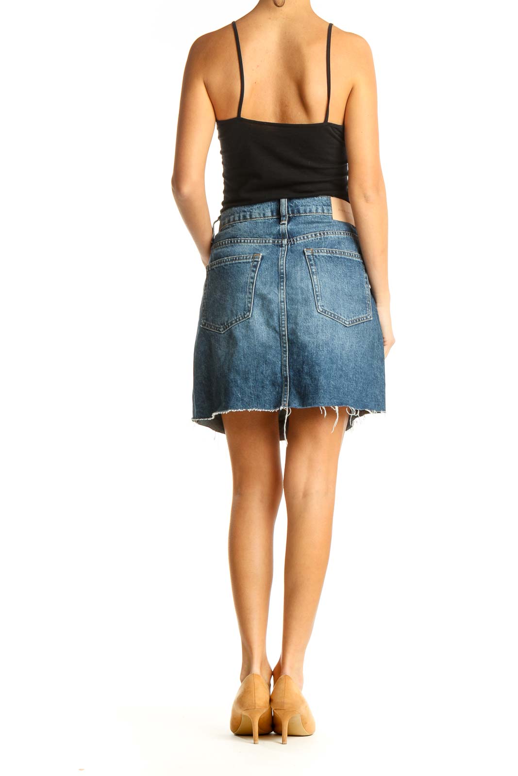 Blue Denim All Day Wear A-Line Skirt