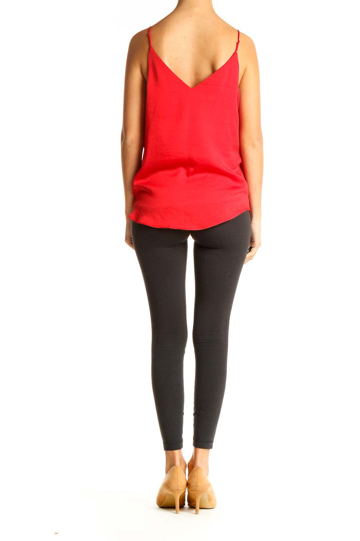 Red Solid Chic Top