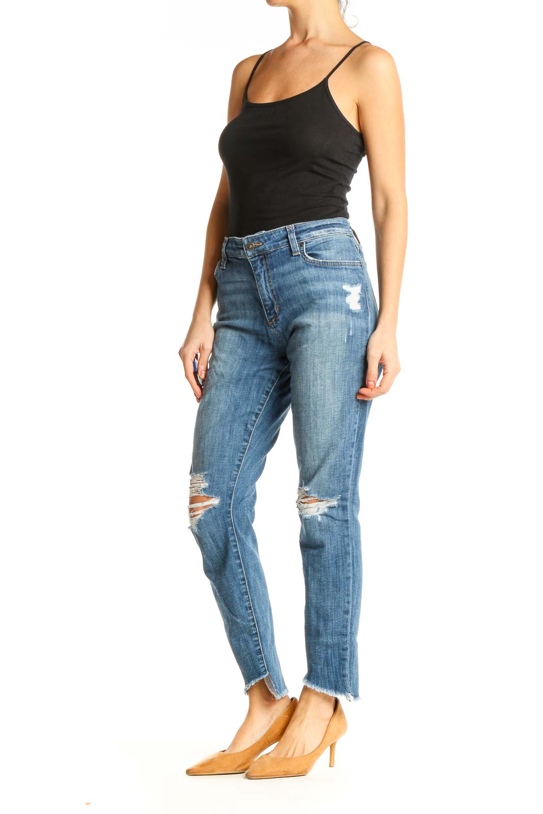 Blue Straight Leg Jeans