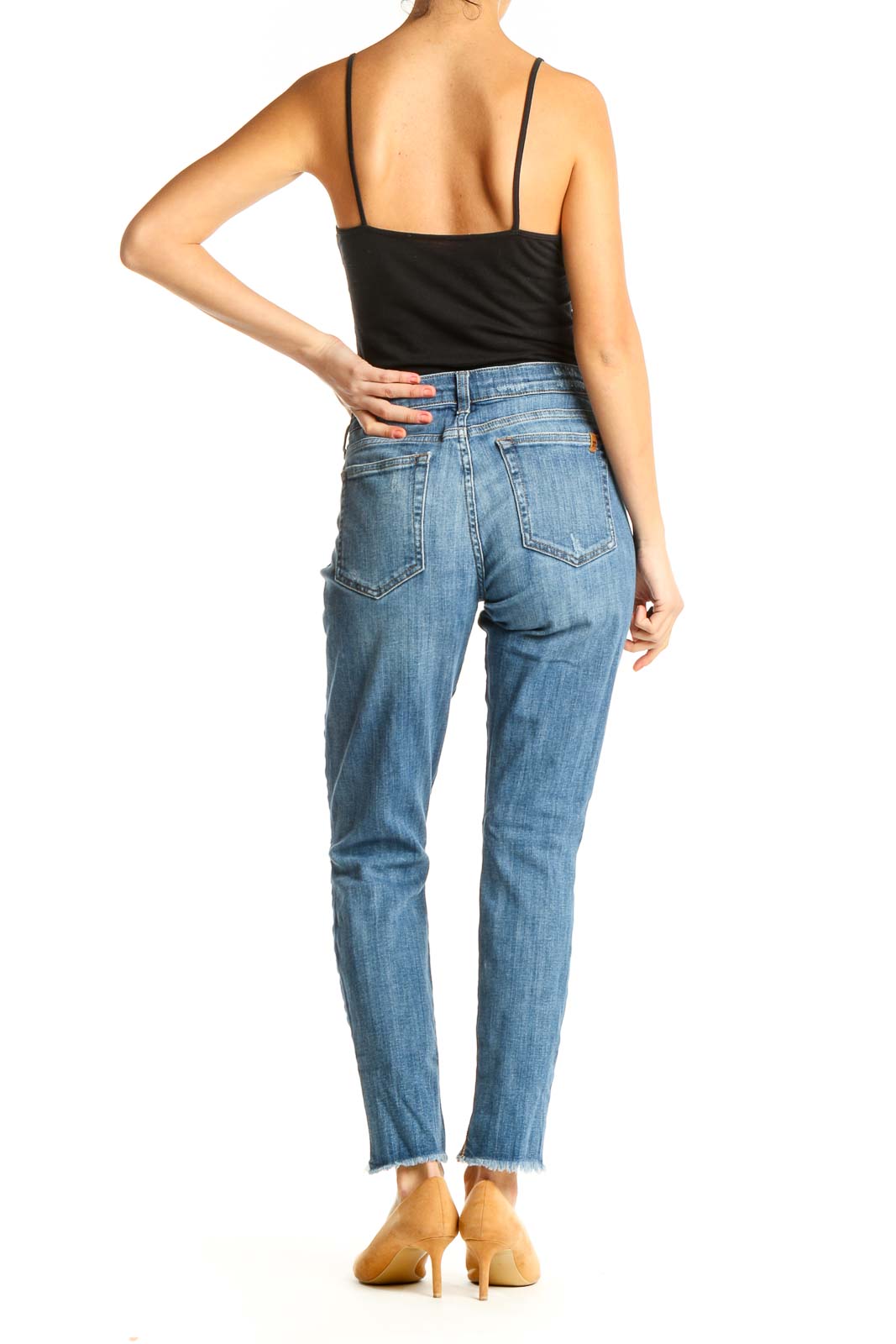 Blue Straight Leg Jeans