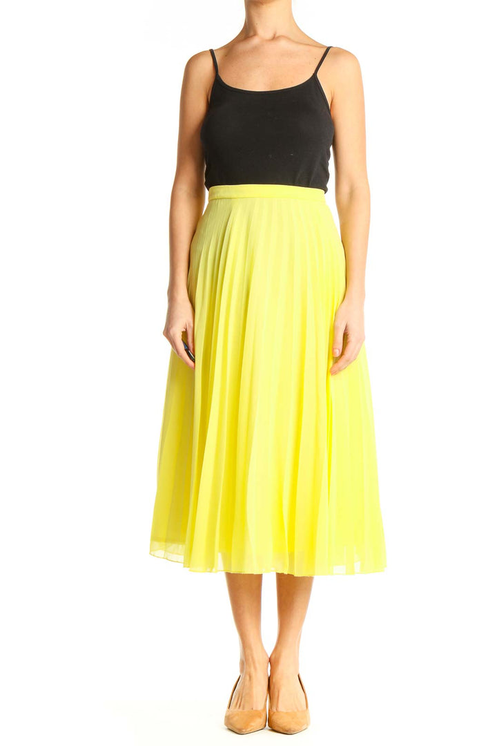 Yellow Brunch Flared Skirt