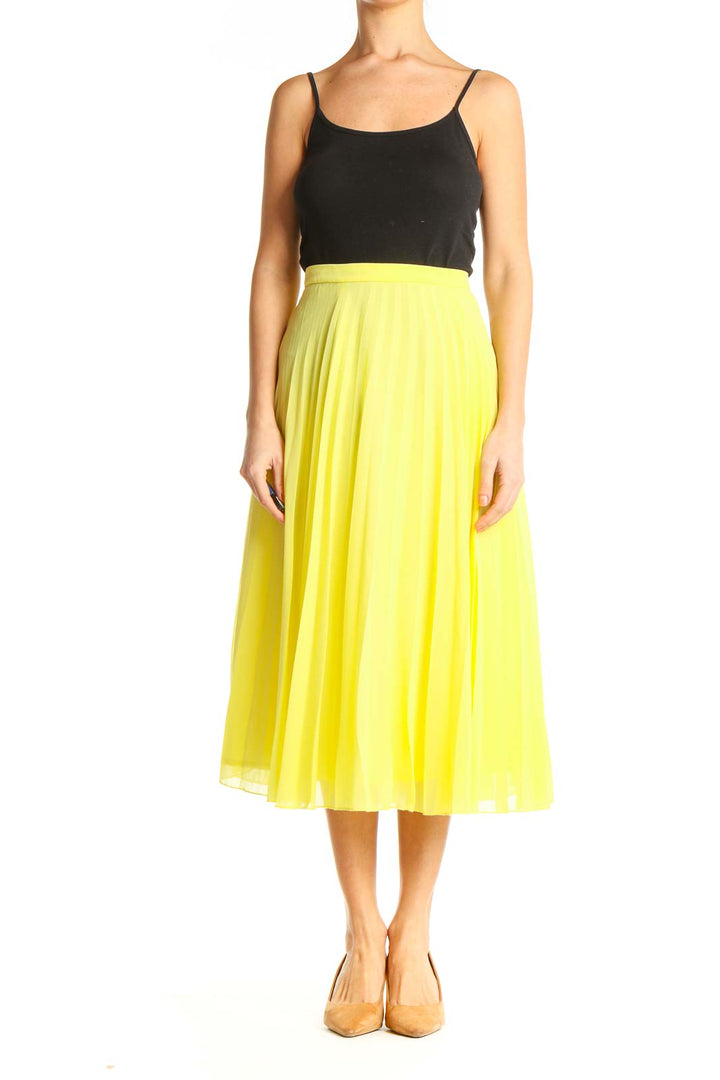 Yellow Brunch Flared Skirt