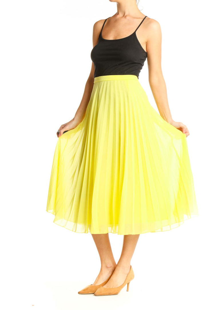 Yellow Brunch Flared Skirt