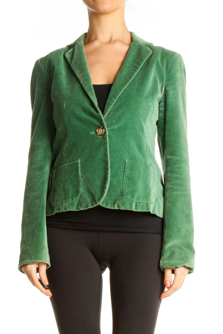 Green Velour Blazer