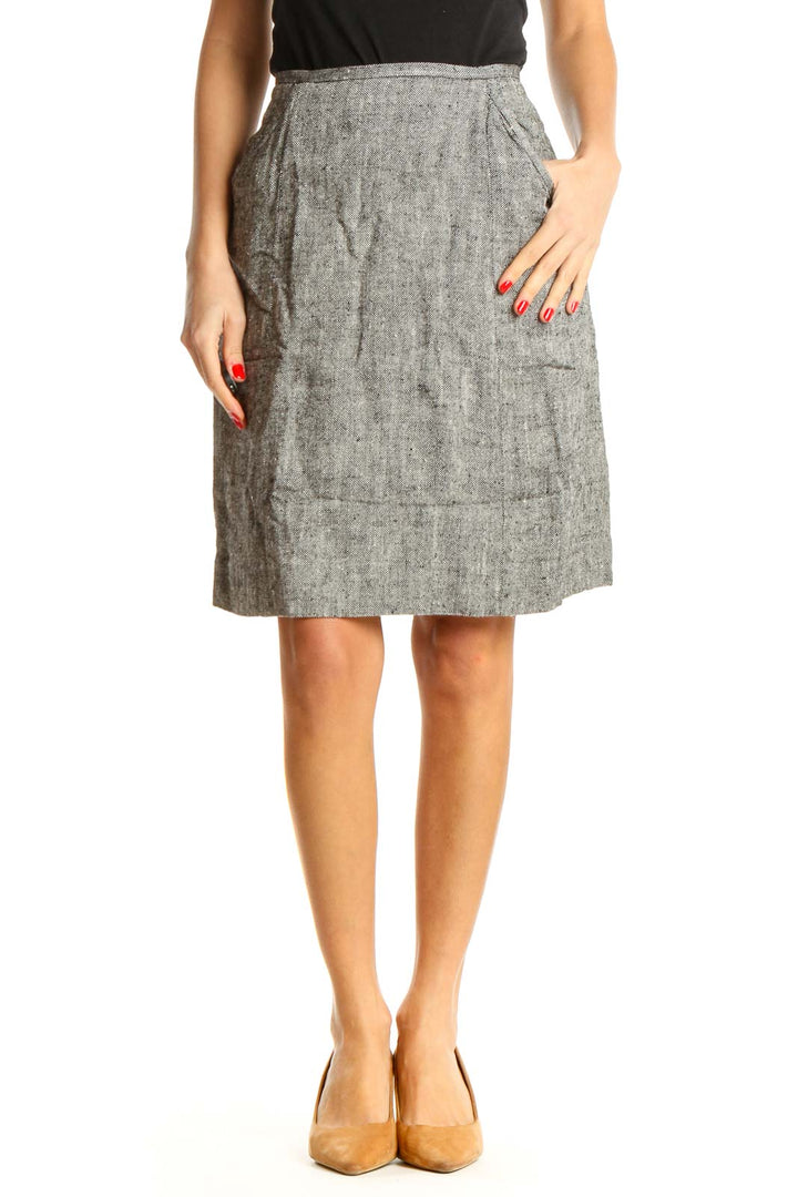 Gray All Day Wear Skirt