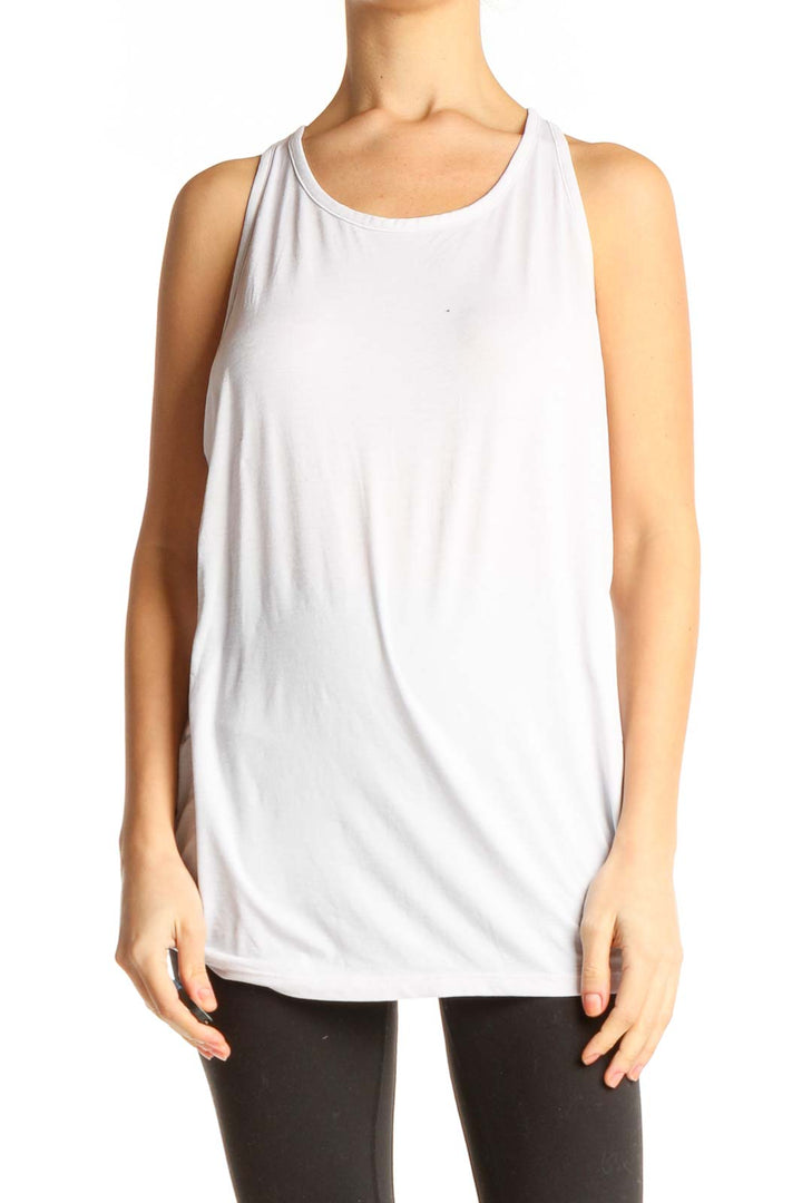 White Solid Tank Top