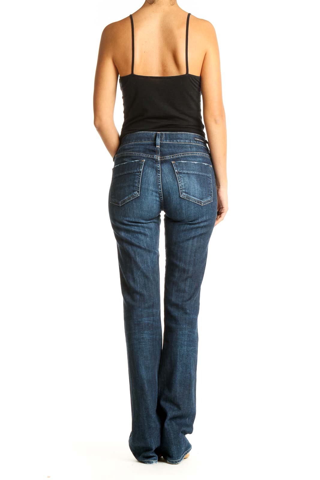 Blue Straight Leg Jeans