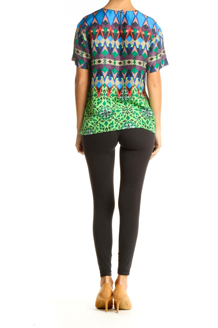 Green Printed Bohemian T-Shirt