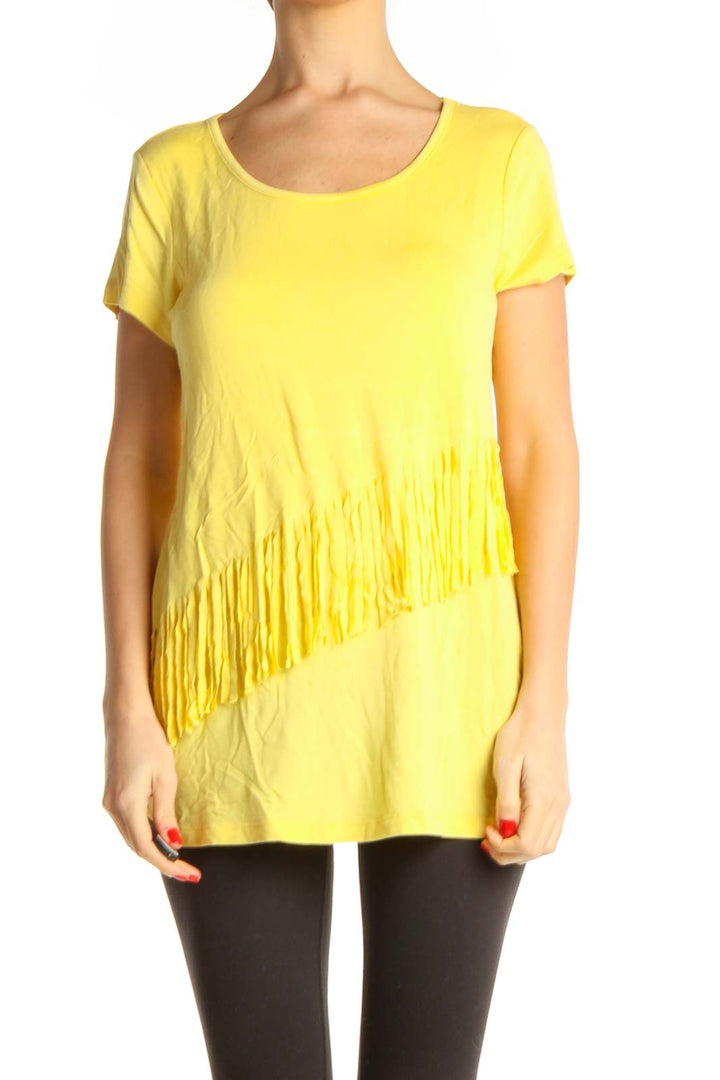 Yellow Solid All Day Wear T-Shirt