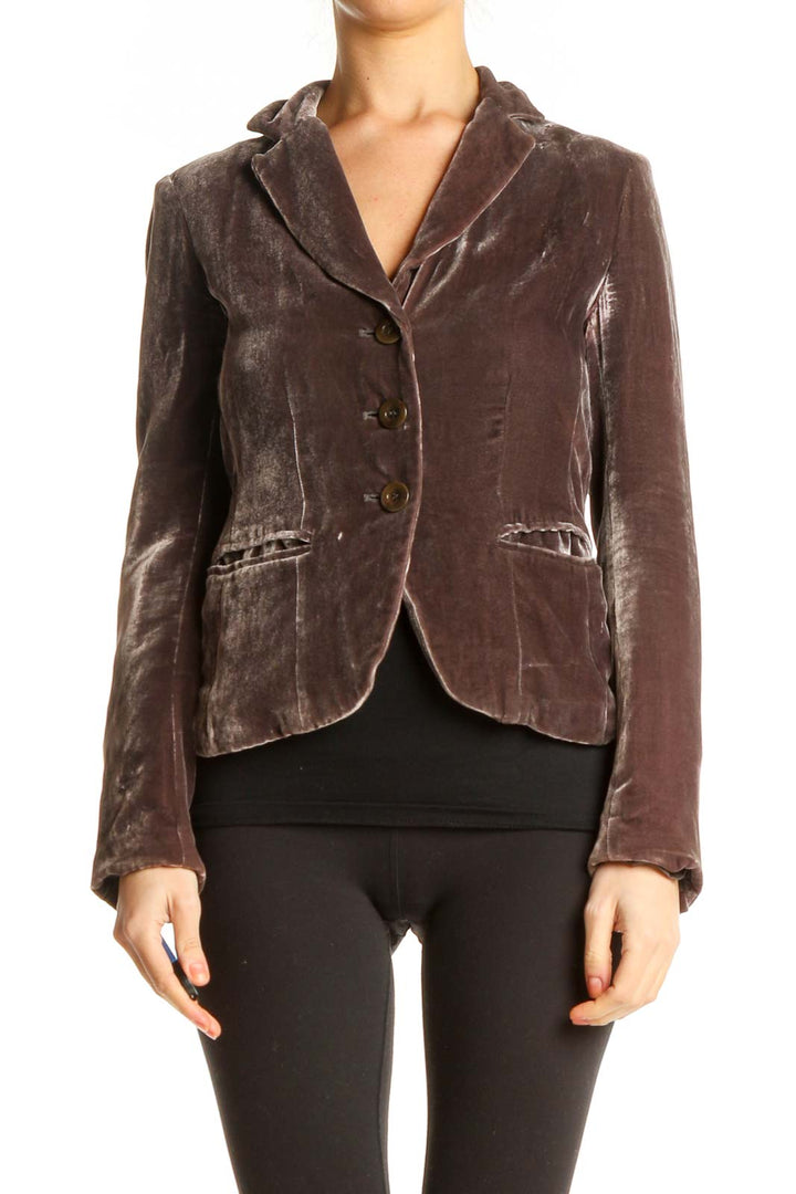 Brown Velour Blazer