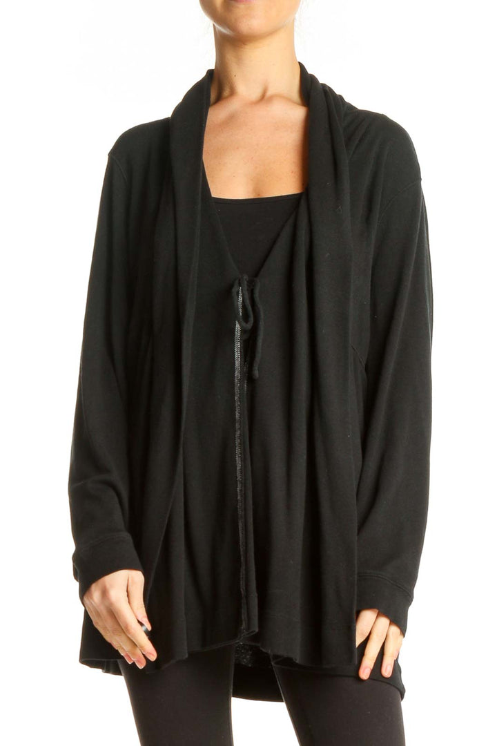 Black Zip-Up Cardigan