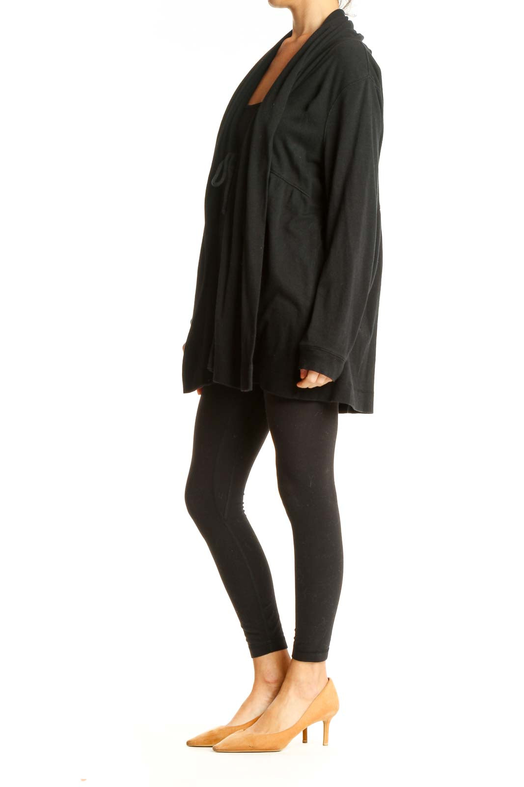 Black Zip-Up Cardigan