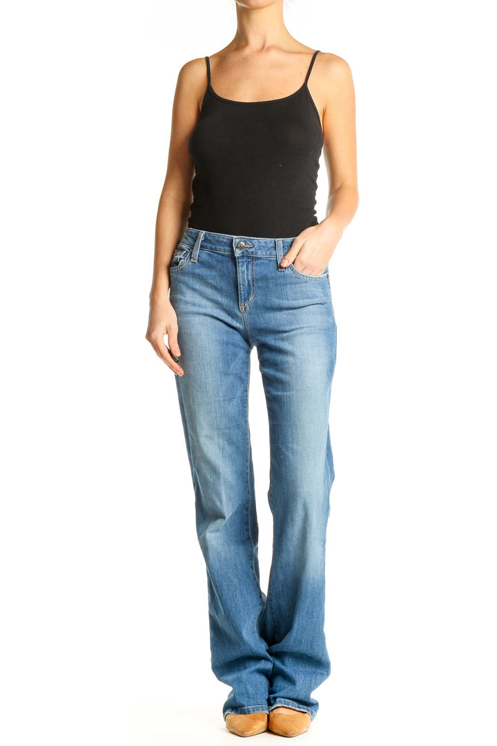 Blue Straight Leg Jeans