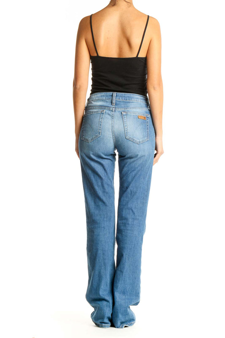 Blue Straight Leg Jeans