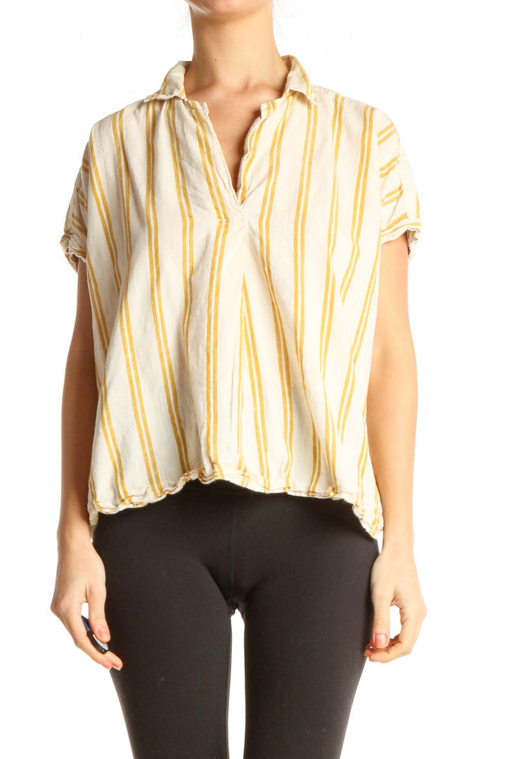 Yellow Striped Bohemian Shirt