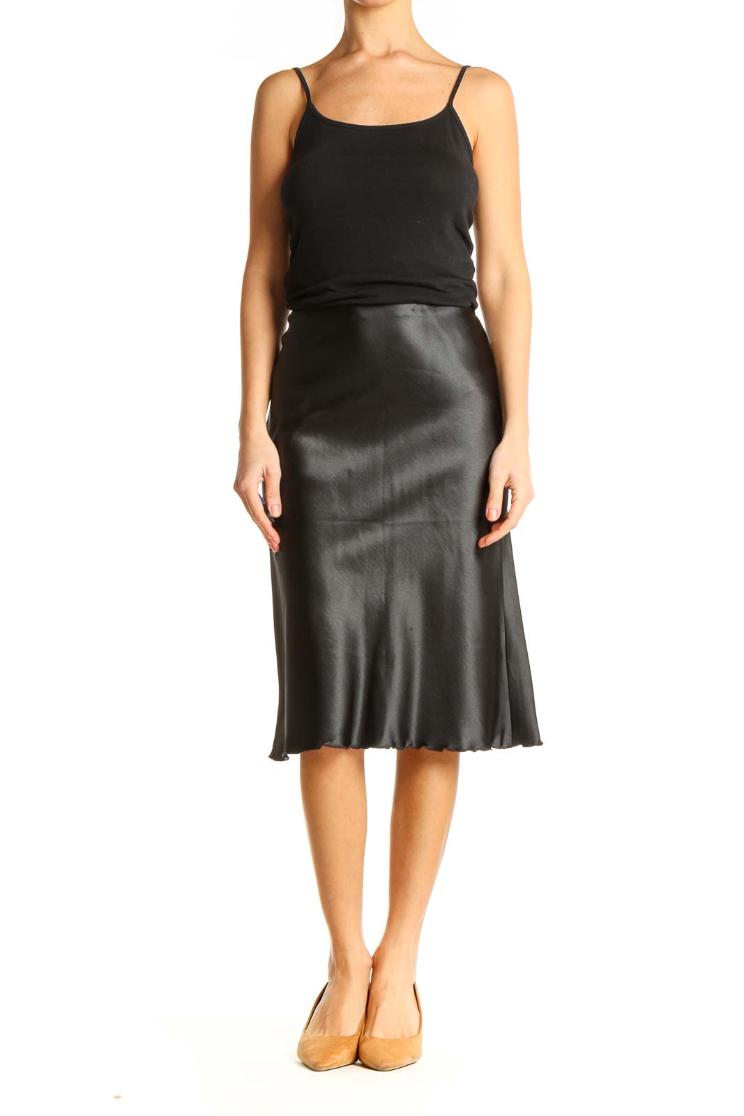 Black Retro Pencil Skirt