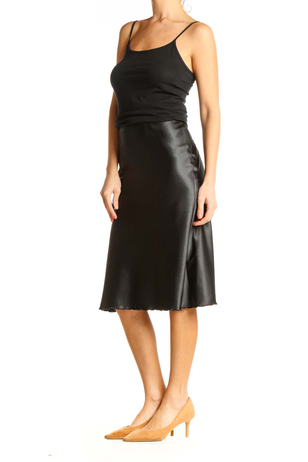 Black Retro Pencil Skirt