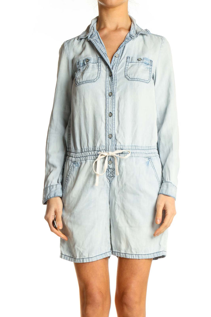 Blue Chambray Romper