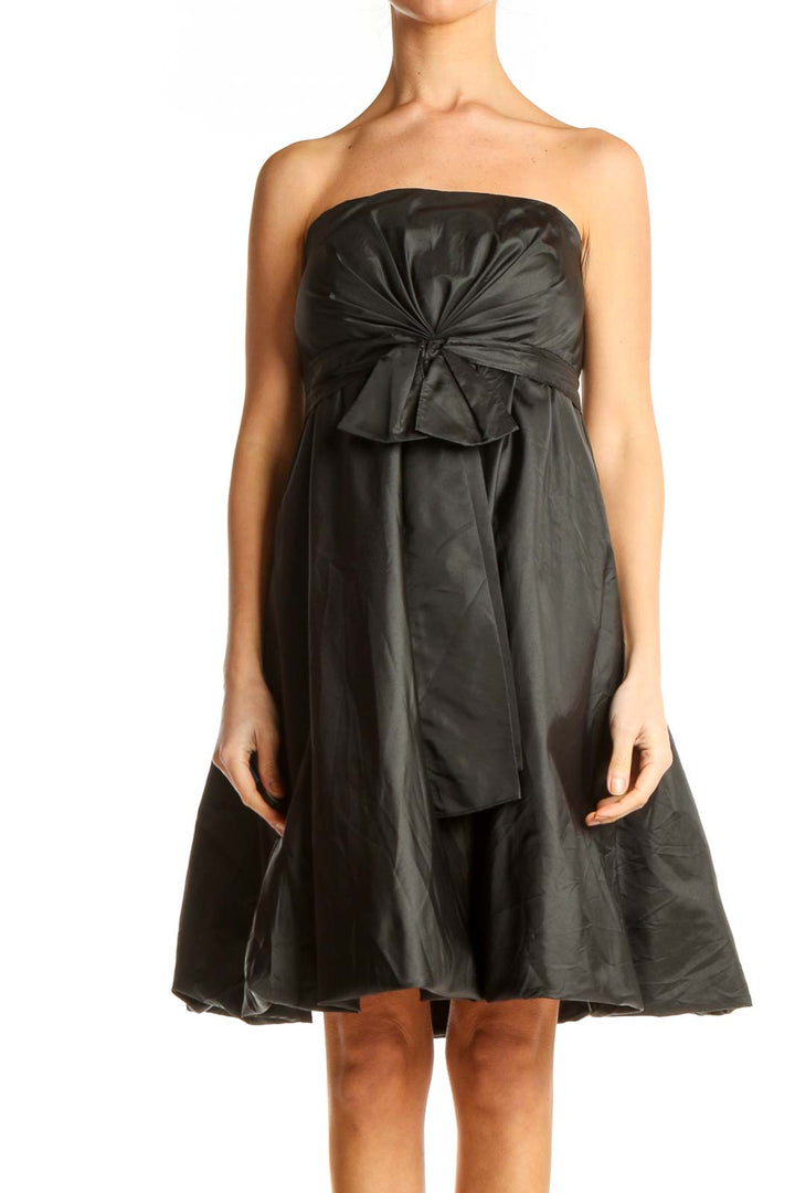 Black Retro Strapless Dress