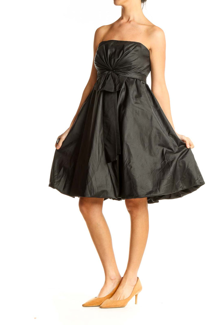 Black Retro Strapless Dress