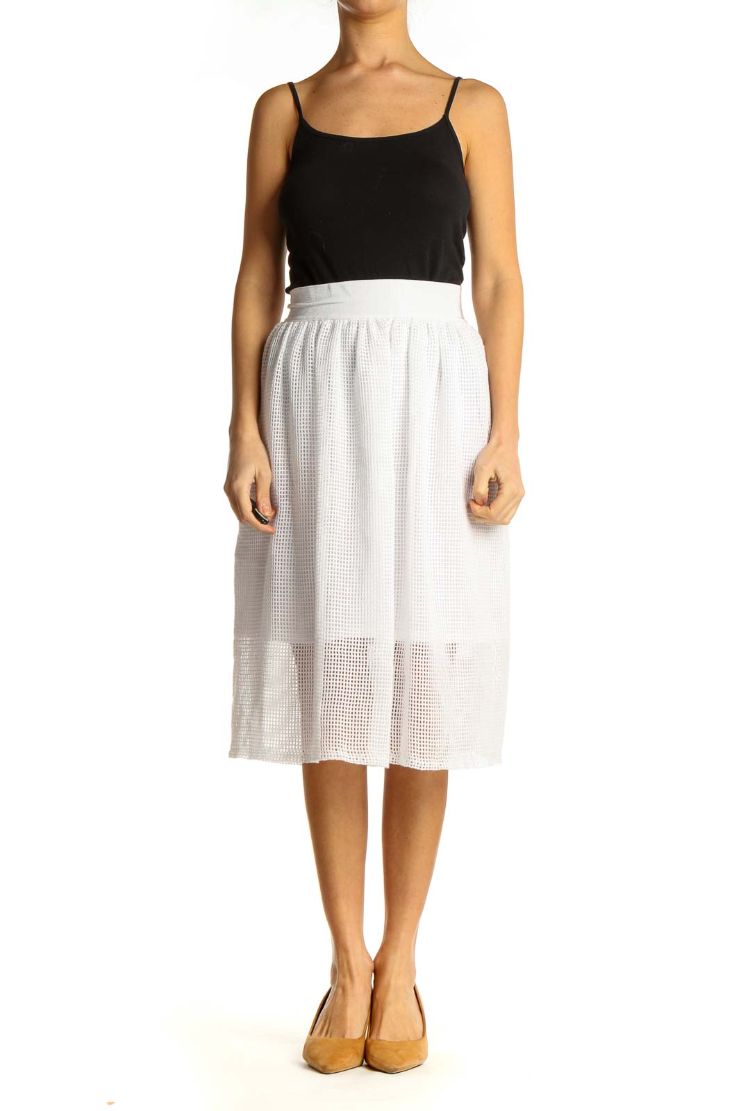 White Holiday A-Line Skirt