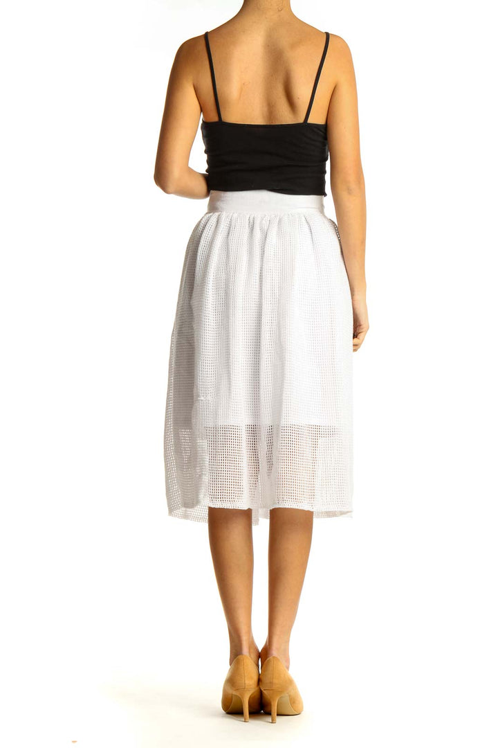 White Holiday A-Line Skirt