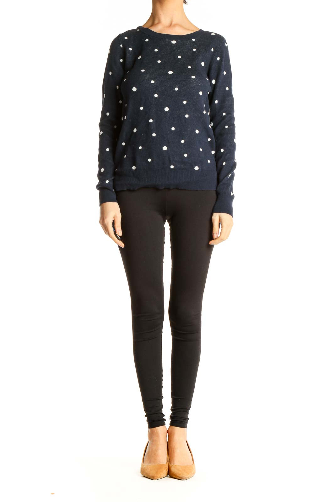 Blue Polka Dot Brunch Top