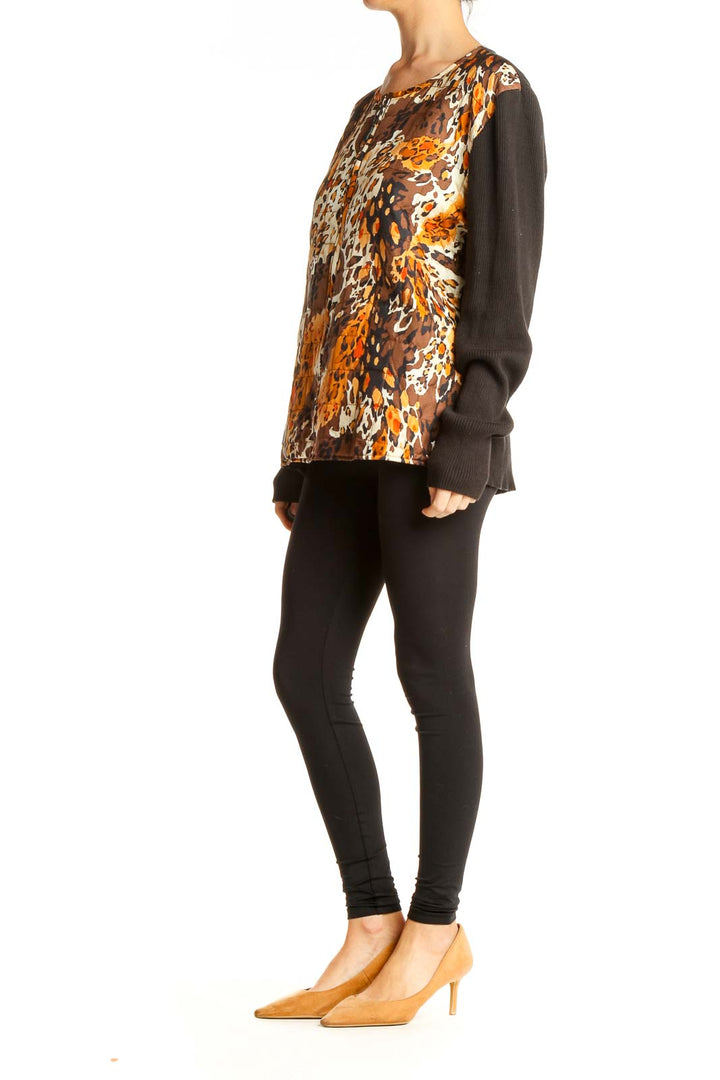 Brown Animal Print Jacket