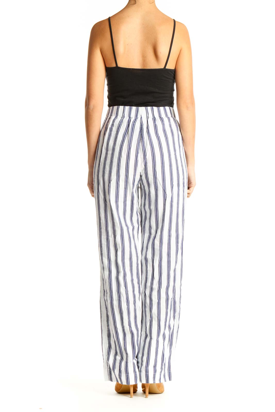 White Striped All Day Wear Trousers