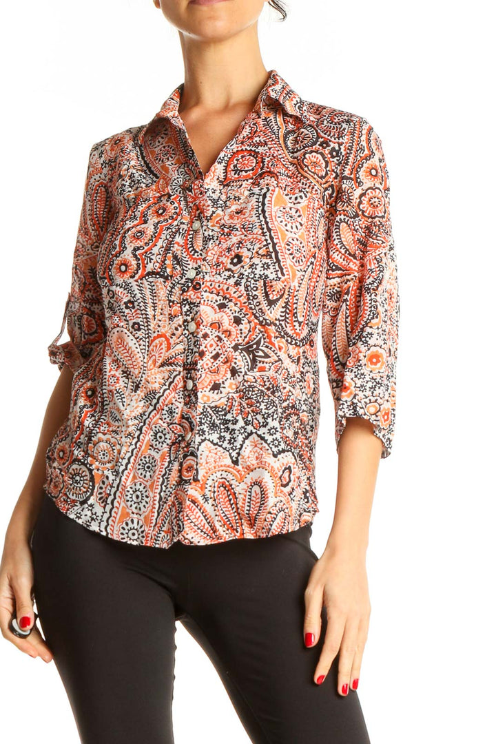 Pink Paisley Casual Top