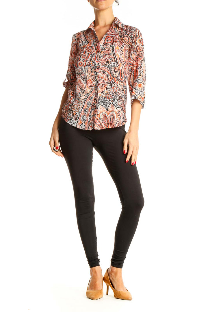 Pink Paisley Casual Top