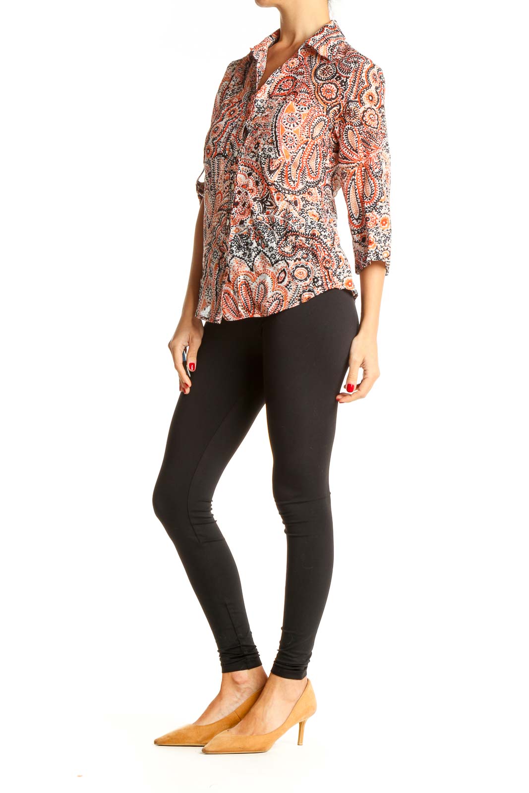 Pink Paisley Casual Top