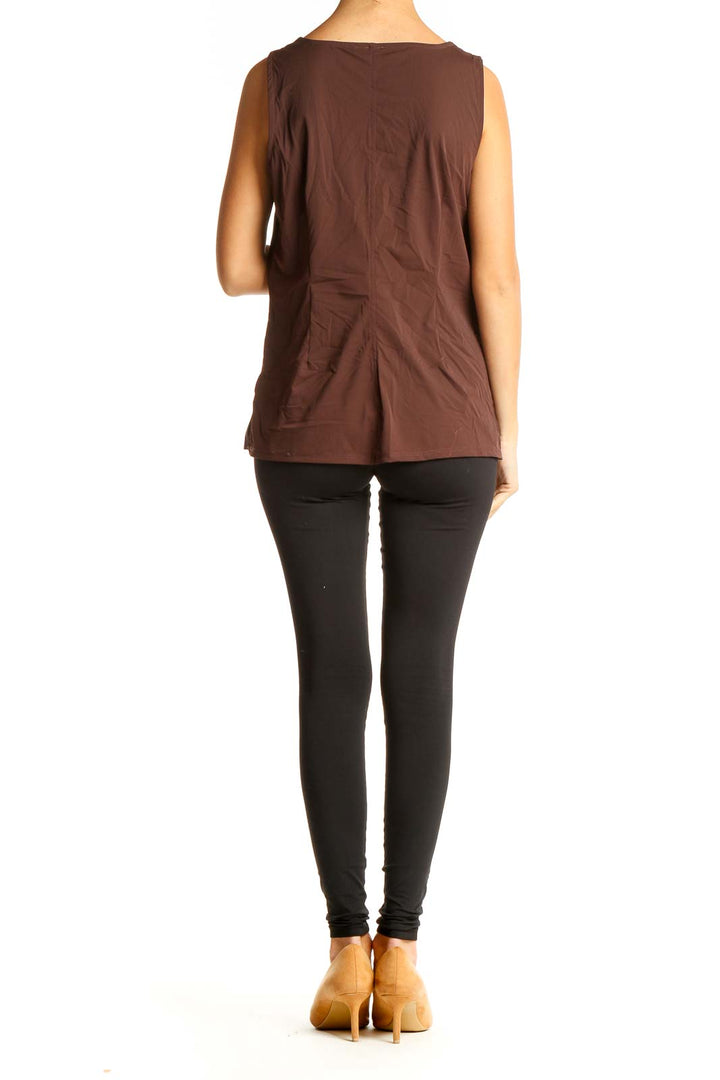 Brown Pleather Tank Top