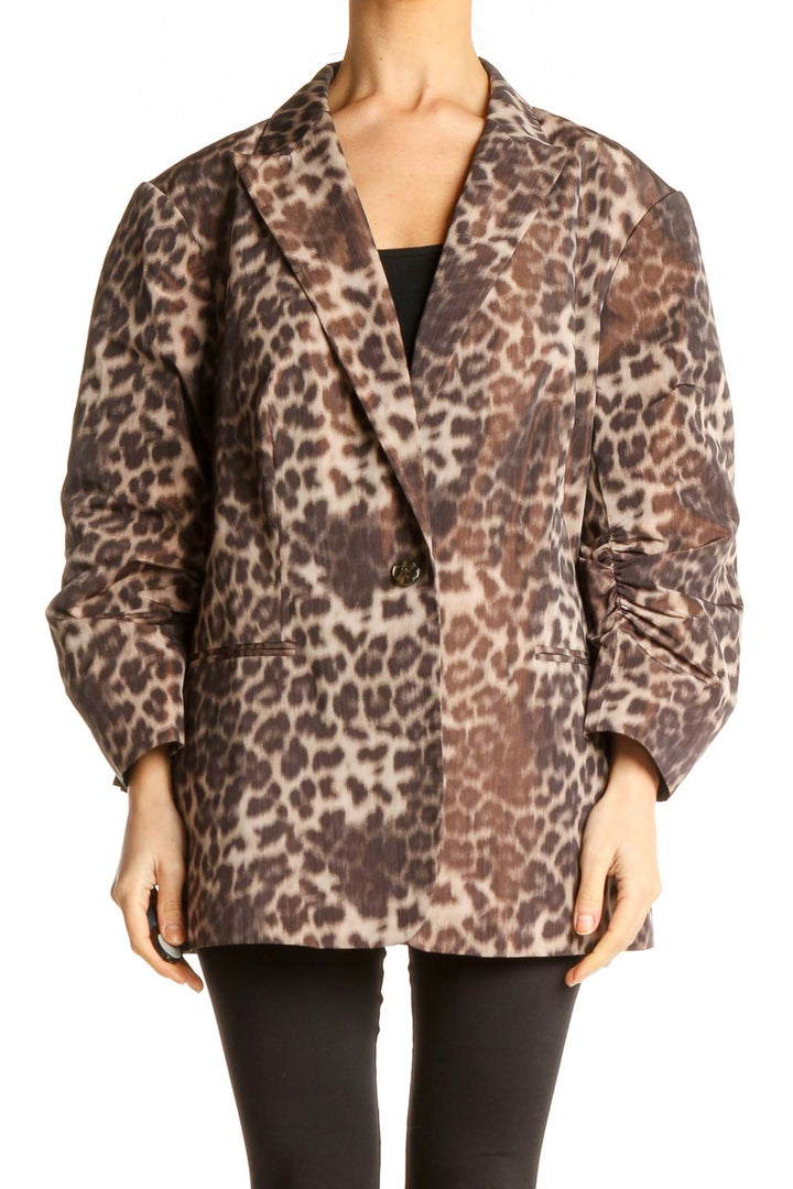 Brown Animal Print Jacket