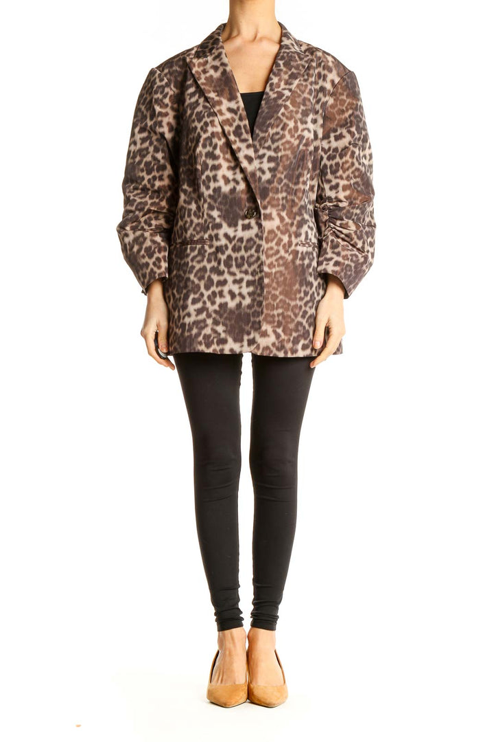 Brown Animal Print Jacket