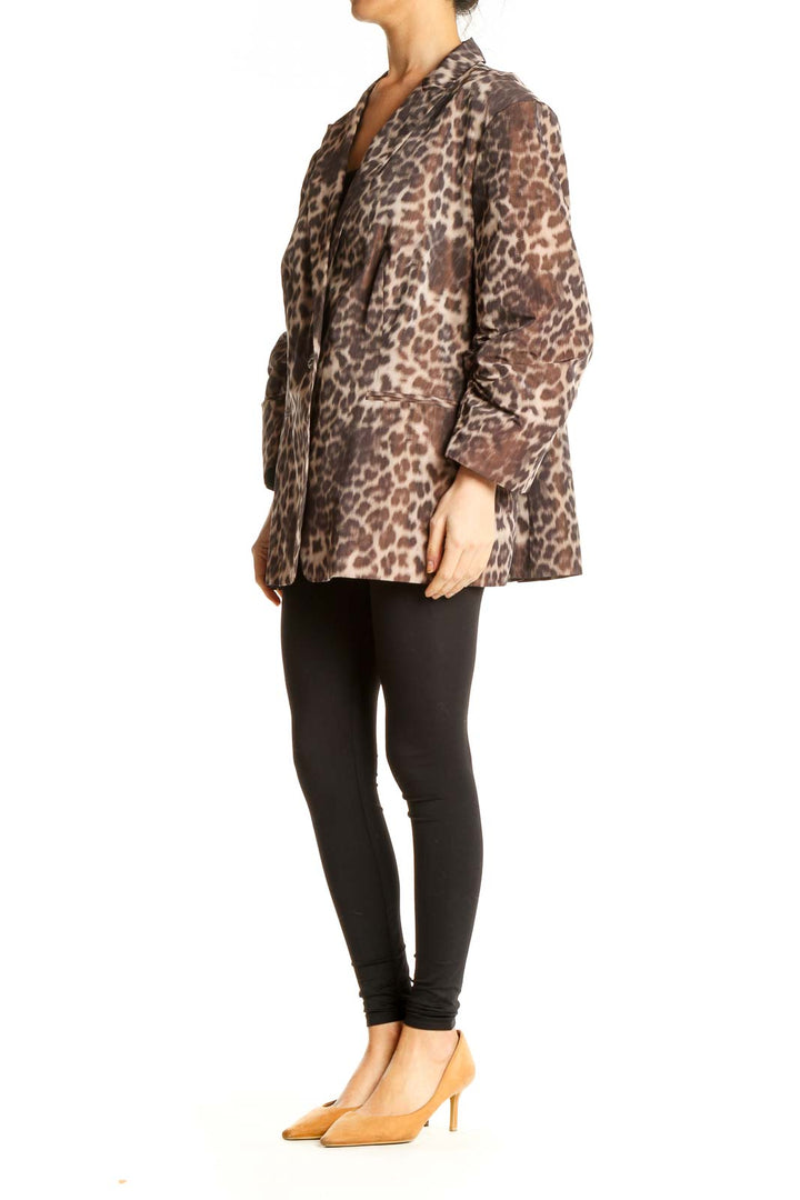 Brown Animal Print Jacket