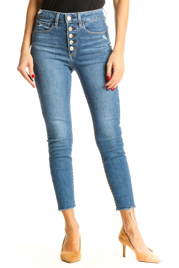 Blue High Waisted Skinny Jeans