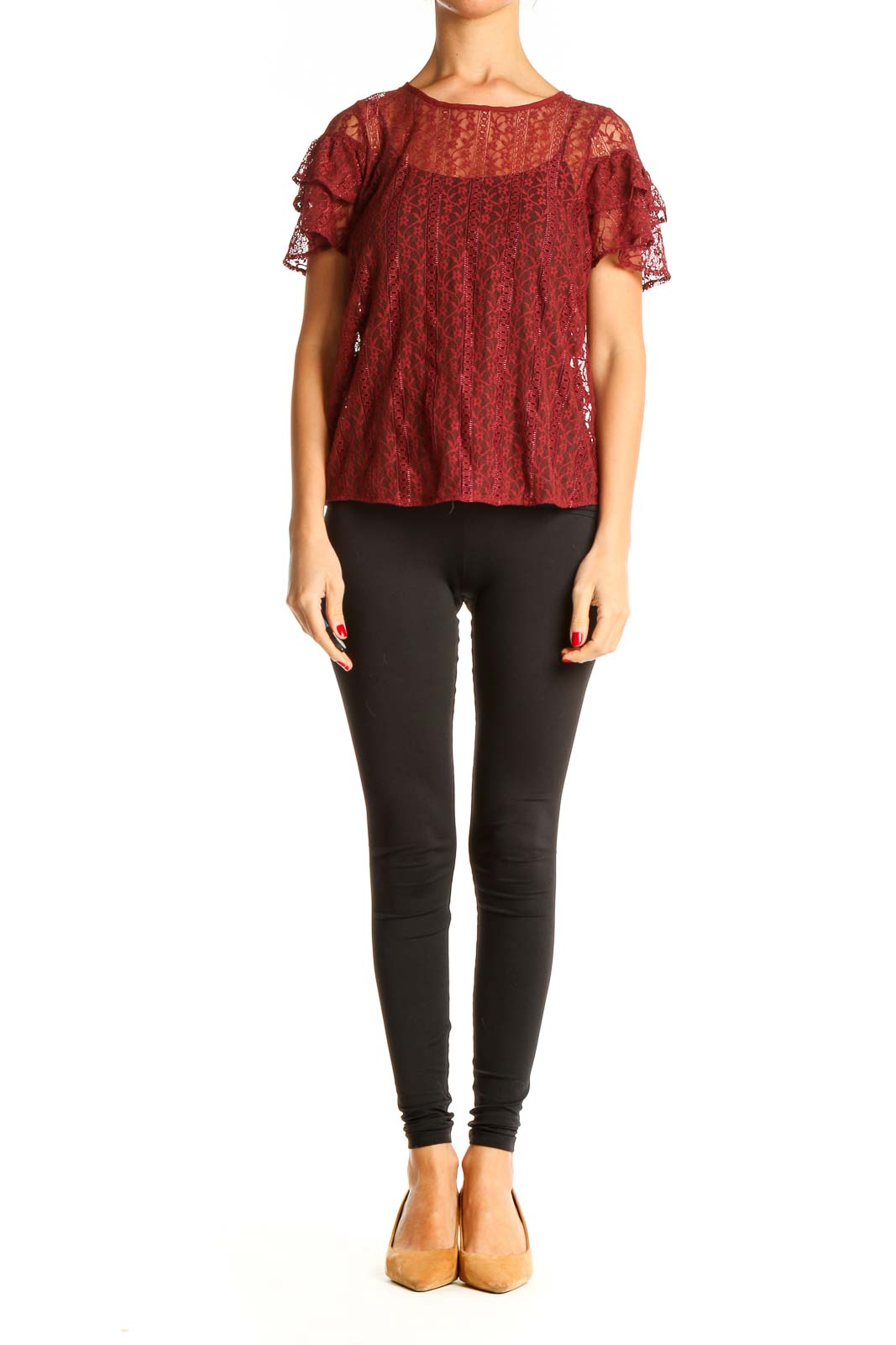 Red Lace Chic Blouse