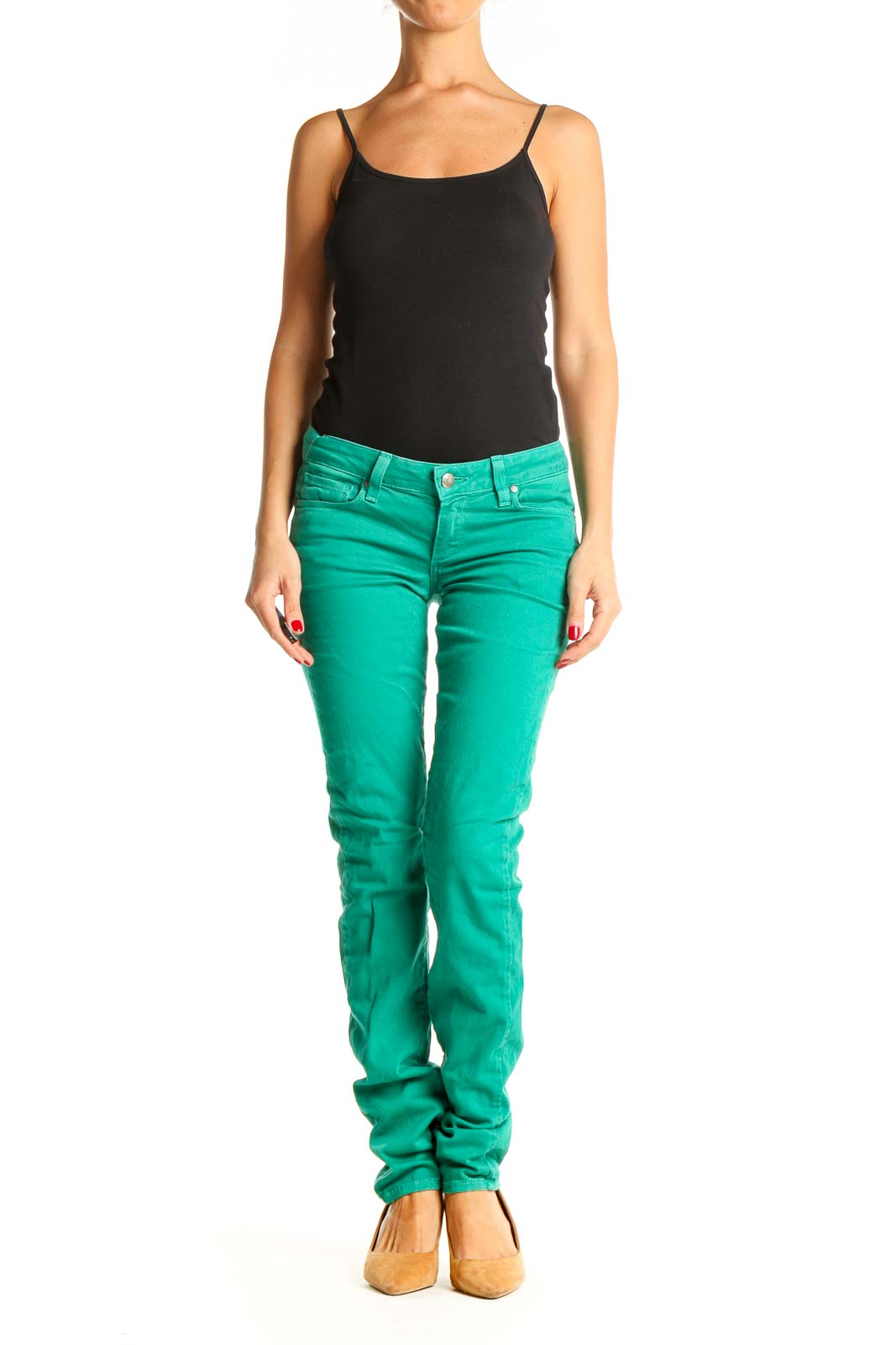 Green Casual Pants