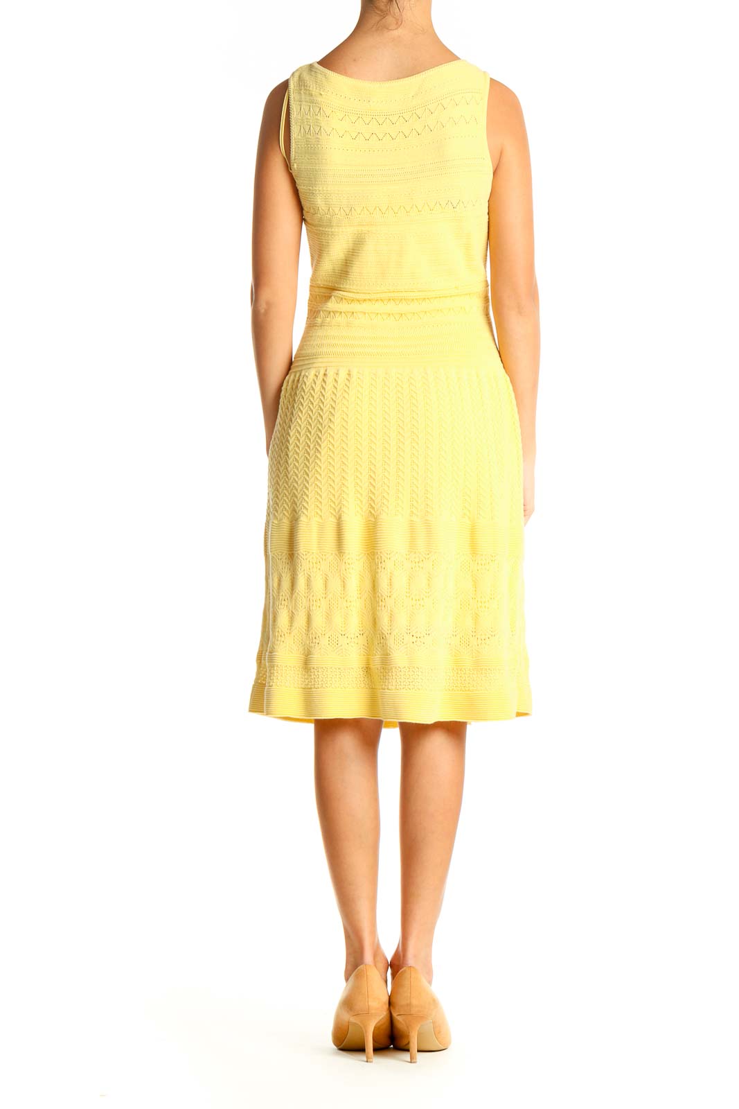 Yellow Work Fit & Flare Dress