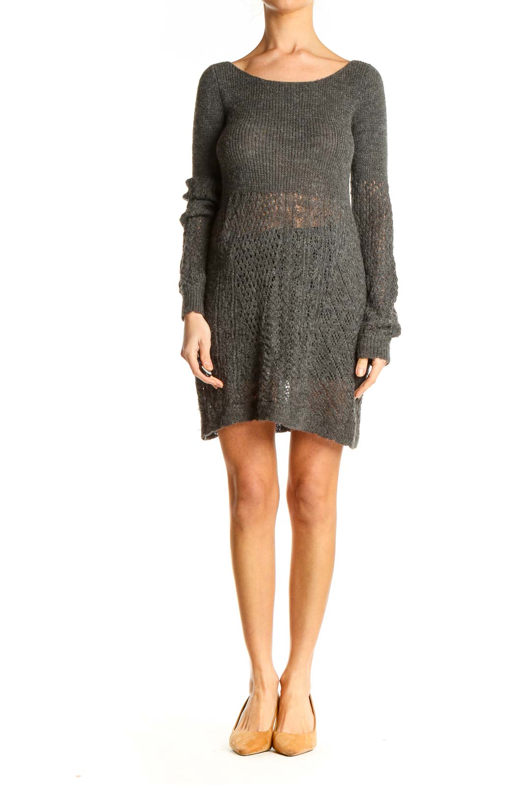 Gray Knit Dress