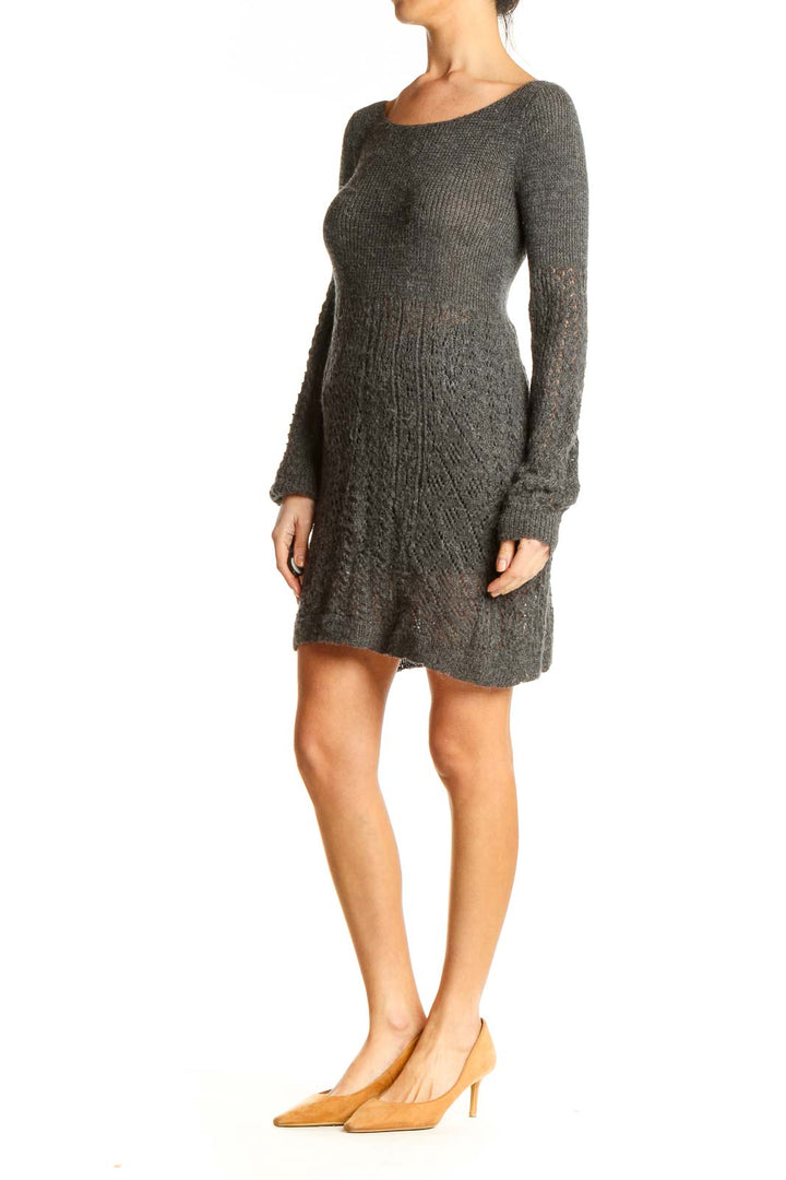 Gray Knit Dress