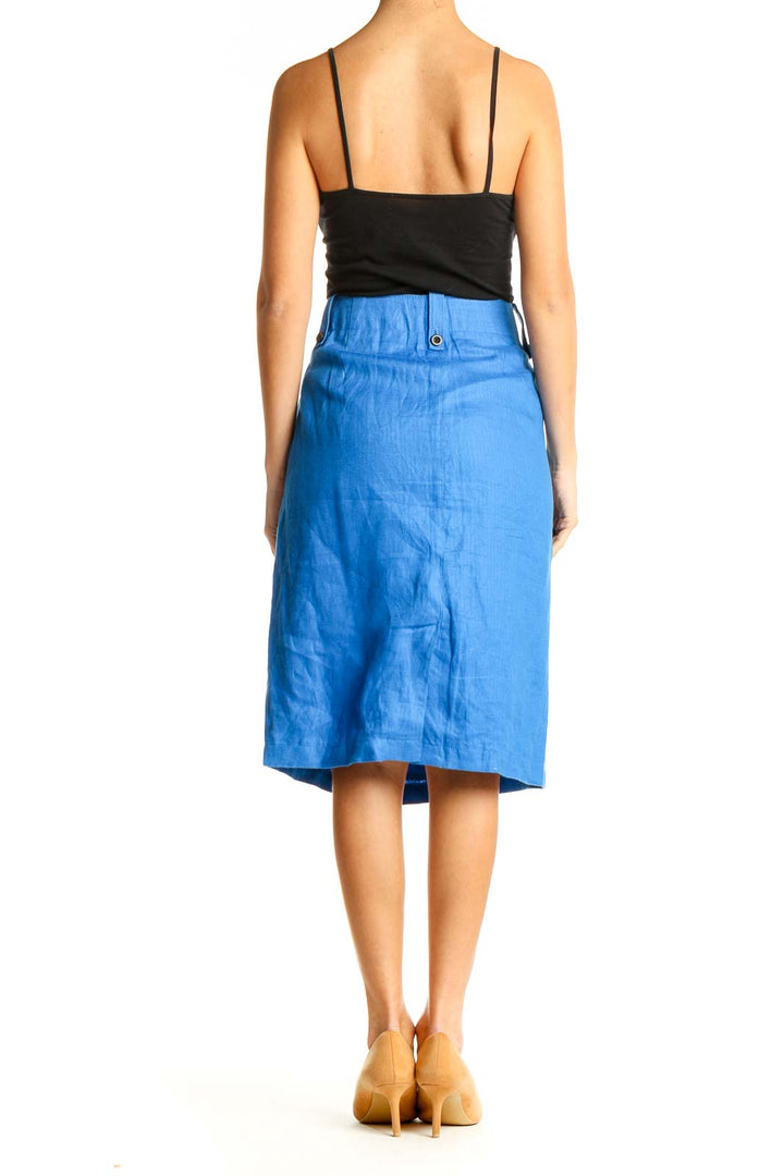 Blue All Day Wear Pencil Skirt