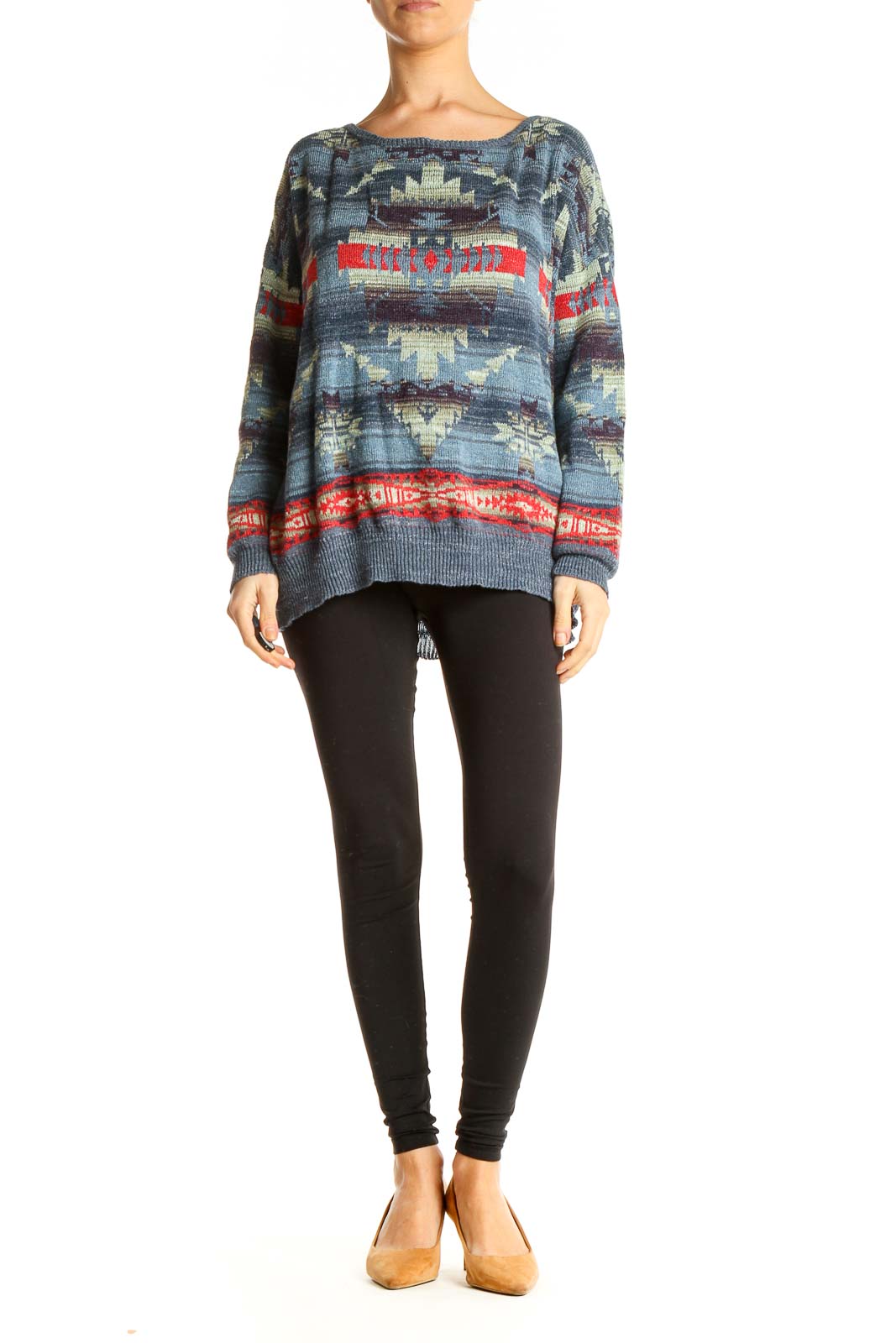 Blue Aztec Sweater