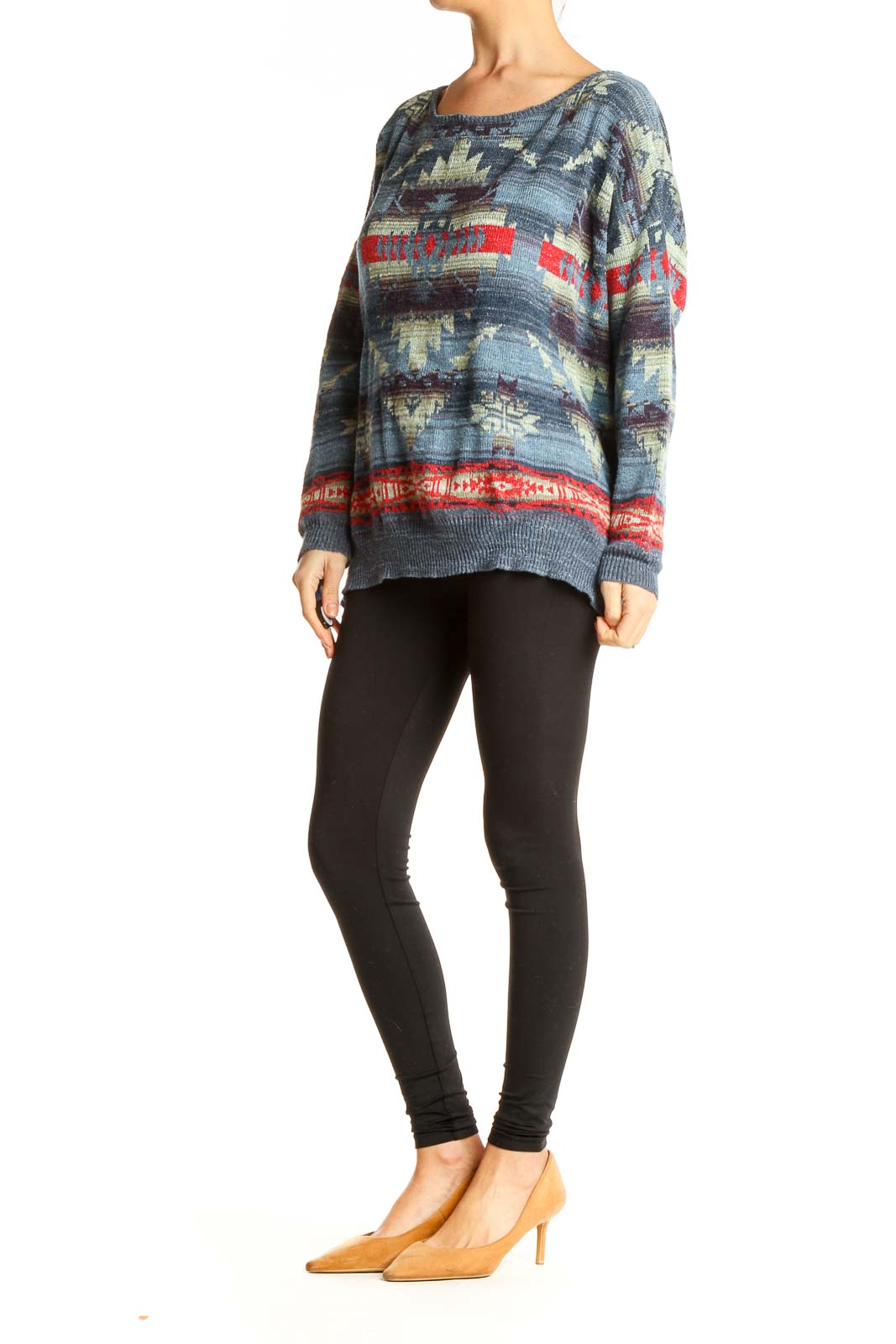 Blue Aztec Sweater